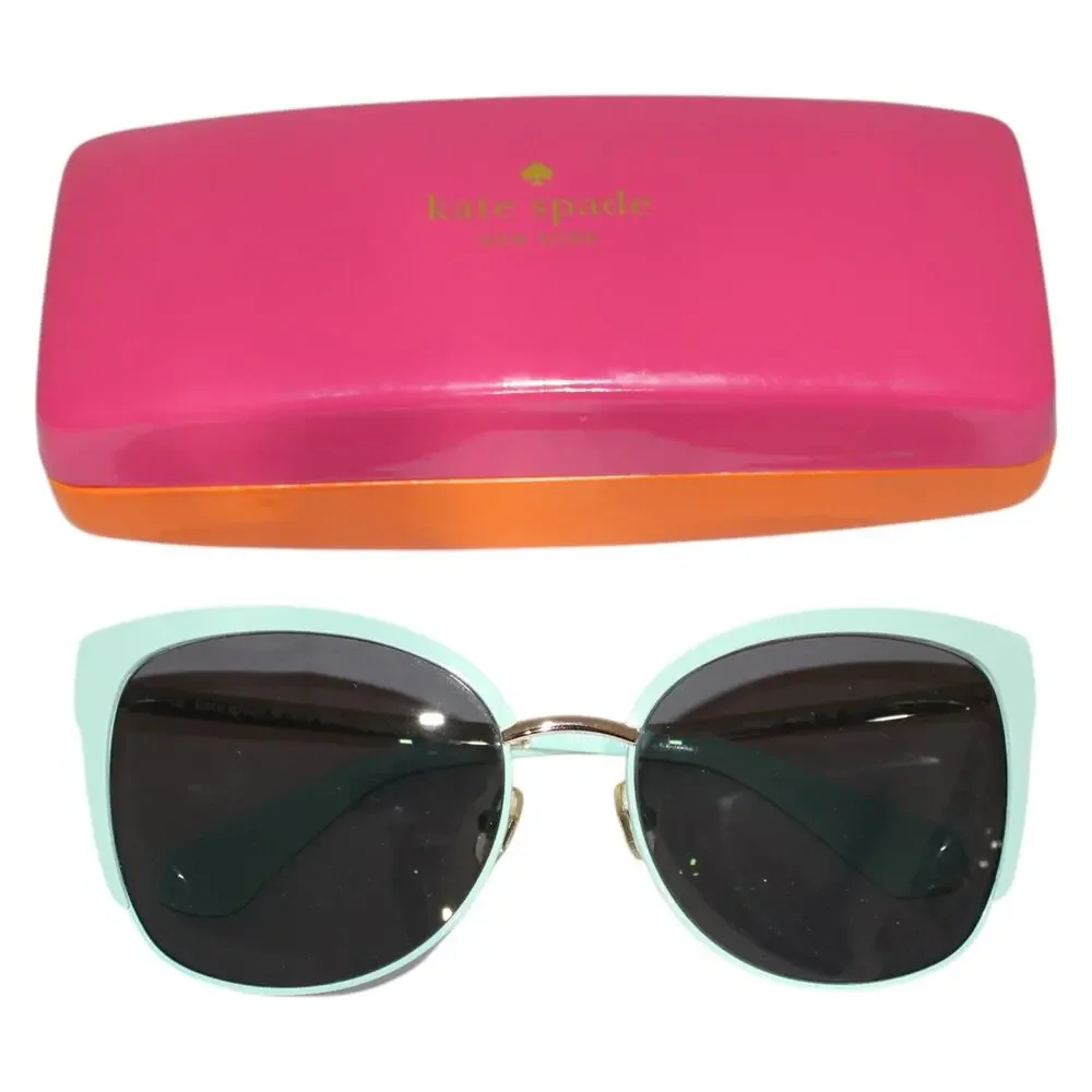 Kate Spade Baby Blue Prescription Sunglasses Cateye Gold Baby Blue